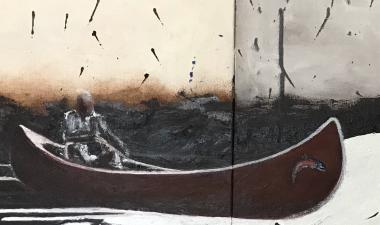 Person in a boat on a river