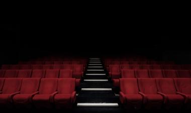 Movie theatre seats in the dark