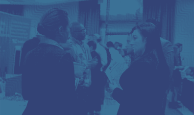 Students at a career fair