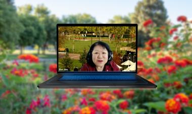 President Junn on a Zoom Call