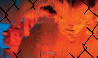 Graphic of a breaking chain-link fence