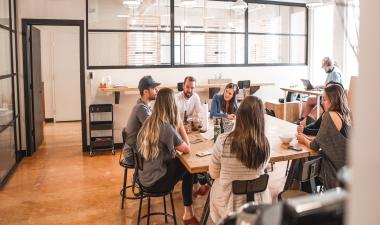 Meeting of group of people