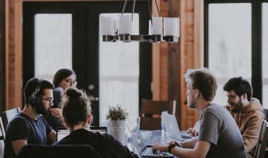 group of people discussing
