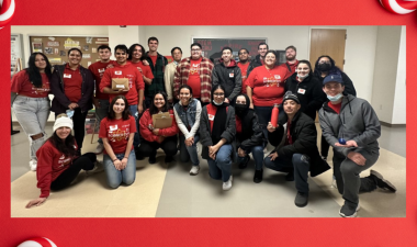 Group photo from Astronomy Night with Holiday Background