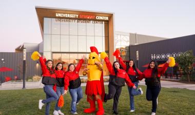 group of students infront of Student Center