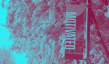 "Motivation" sign on campus