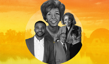 Black History Month graphic with African Americans pictured