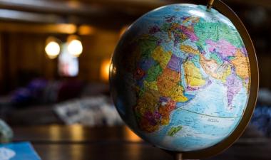 Globe on a desk