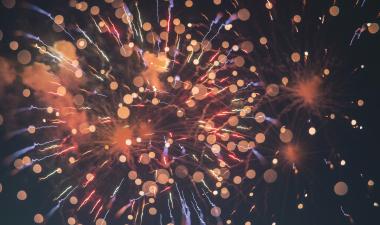 Fireworks in the dark