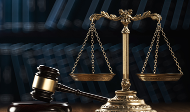 justice scale and gravel