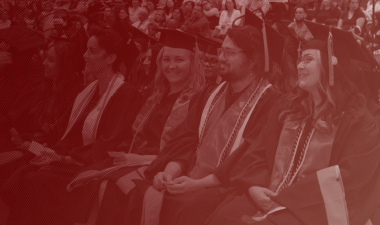 Master of Social Work graduates wearing commencement regalia