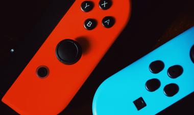 a par of nintendo switch joycons