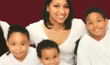 Laurie Grace pictured with her children.