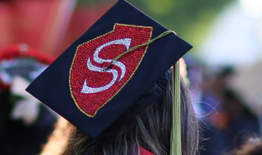 Graduation cap with Stanislaus State logo