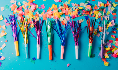 Confetti and party blowers
