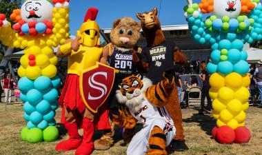 Mascots at Stockton Family Day at the Park