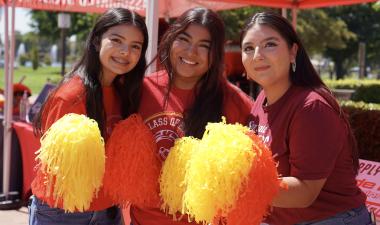 Students wearing red