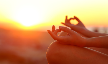 A person doing yoga
