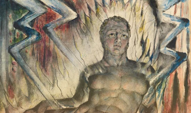 A painting of Capaneus the Blasphemer by William Blake