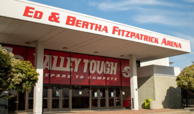 An exterior view of the Fitzpatrick Arena