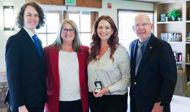 Rogers Scholar recipient with family. 