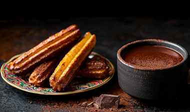 churros and hot chocolate