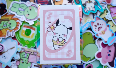 decal with stickers behind