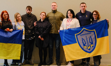 Members of a Ukrainian delegation visit Stan State.