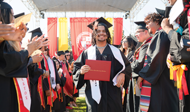 grads at commencement ceremony