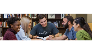 Students studying