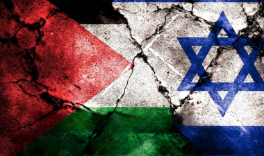 Palestinian and Israeli Flags