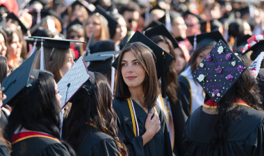 Graduates in regalia.