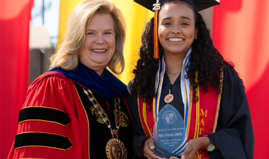 President Britt Rios-Ellis and Paola Campos