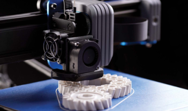 A 3D printer at work