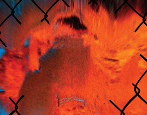 Graphic of a breaking chain-link fence