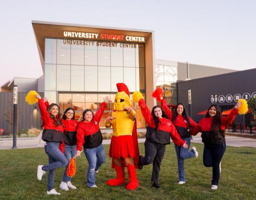 group of students infront of Student Center