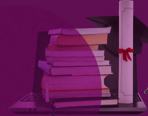Books, graduation cap, and diploma