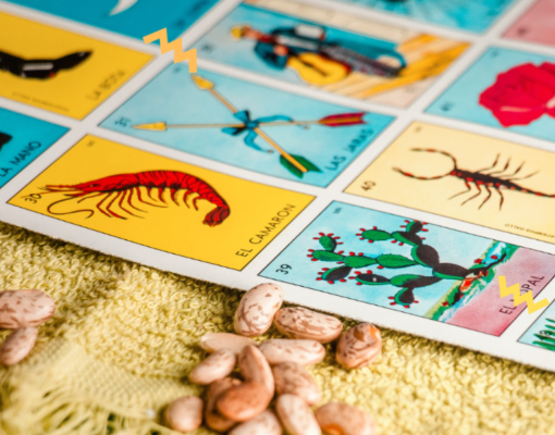 Loteria: card game with beans