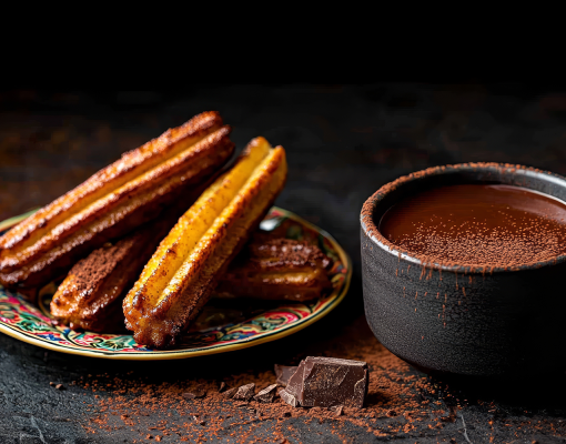 churros and hot chocolate