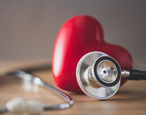 A heart and a stethoscope