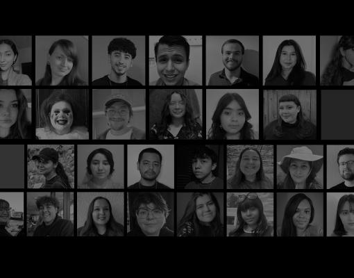 Collage containing 2025 BFA and BA students.
