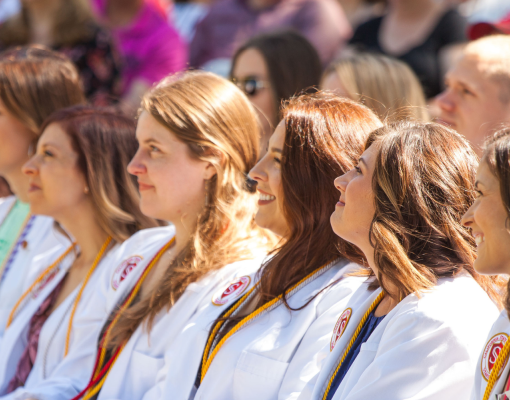 Health career students at graduation