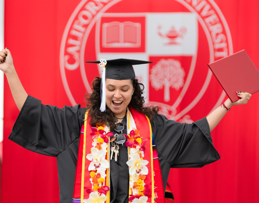 Student on stage at Class of 2026 ceremony
