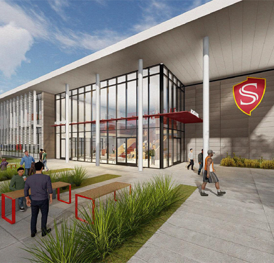 Representación del campus de Stockton