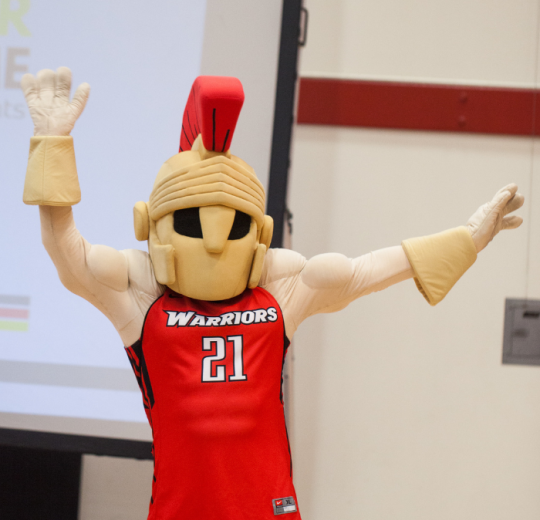 Titus waving his hands