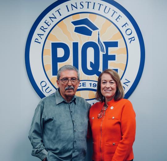 PIQE Founder Dr. Alberto Ochoa and Board Chair Rose McAuliffe