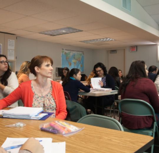 Students listening to a lecture