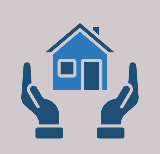 House above supportive hands