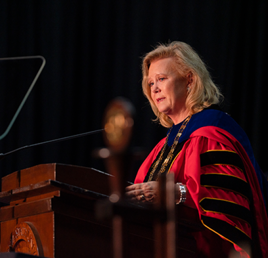 President Rios-Ellis speaks at her Investiture.