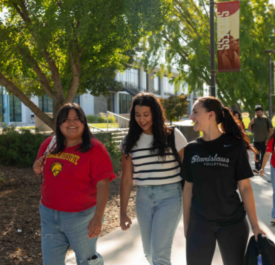 Students walking